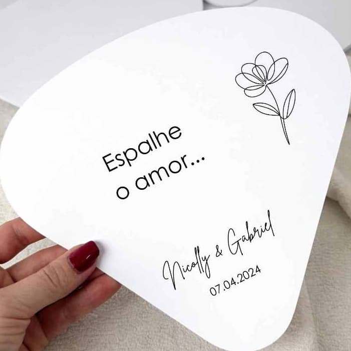 100 Leque Personalizado de Casamento - SUA ARTE AQUI