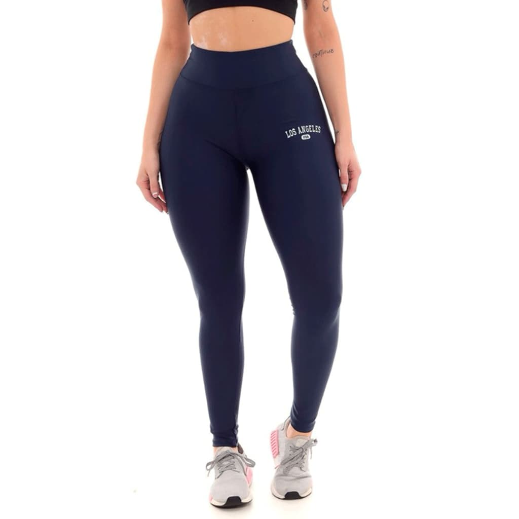 Calça Leg Legging Suplex Cintura Alta Feminina Academia Los Angeles