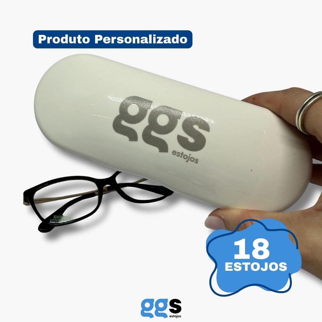 Kit 18 Estojos para Óculos Personalizados Lemans Receituário e Solar para Óticas ou Brindes