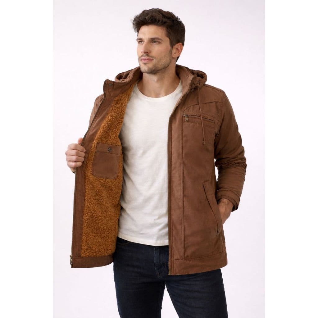 Jaqueta Parka Sarja Masculina Plus Zise Peluciada G1 ao G5