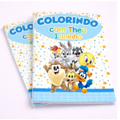 Livrinho de Colorir BABY LOONEY TUNES Personalizado | Lembrancinha Infantil PEGUE MONTE