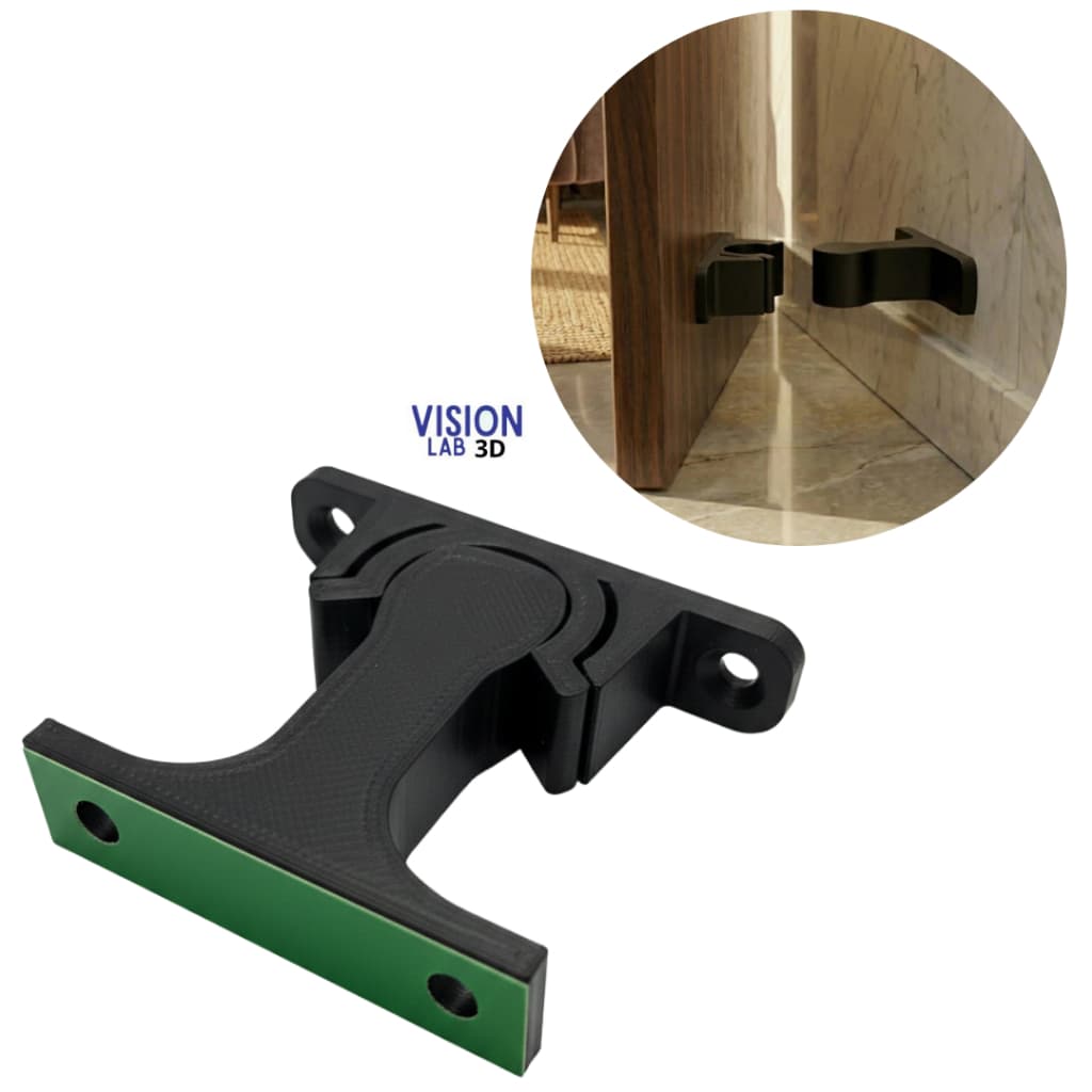 Trava Porta Adesiva Anti impacto Porta Vidro Madeira Com Furos