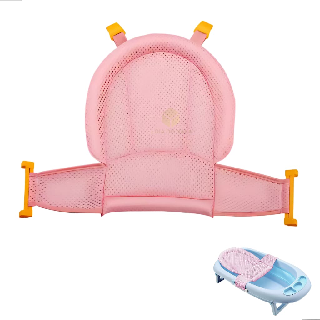 Rede De Proteção Para Banheira Banho Bebê Segurança Infantil Rosa