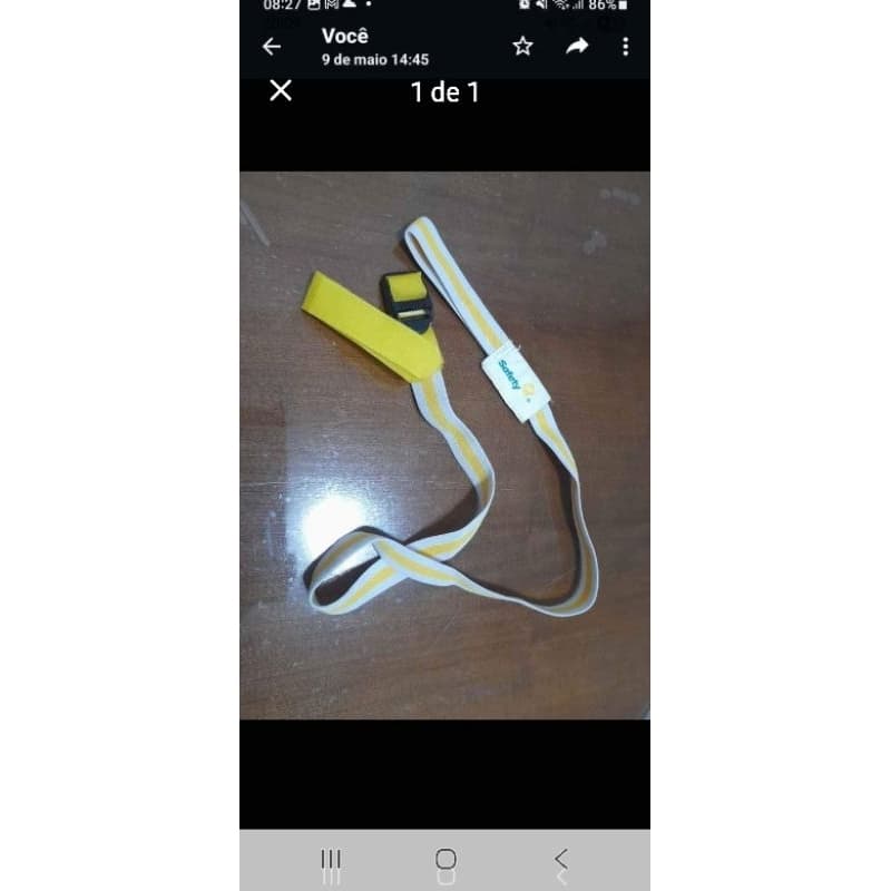 pulseira de segurança usada