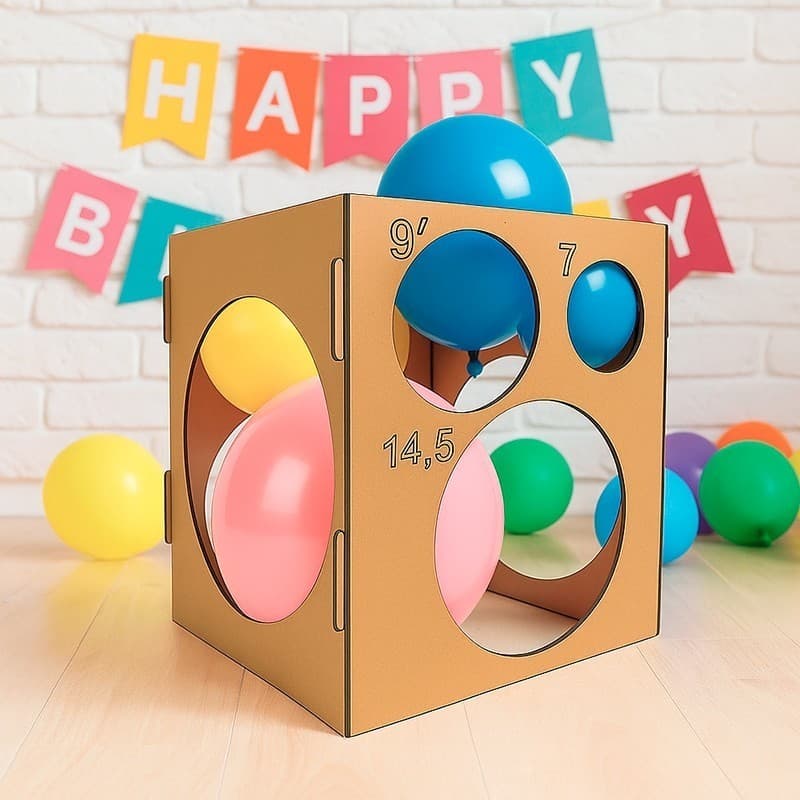 Oferta Gabarito Medidor de Balões para Festas, Bexiga Aniversários e Decorações MDF Cru