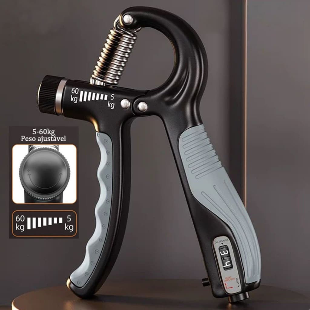 Hand Grip Com Ajuste De Intensidade 5-60kg Handgrip Fitness Malhador De Mão Com Contador