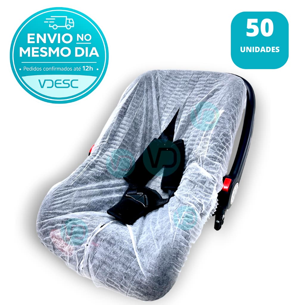 Protetor de Carrinho TNT Bebê Conforto Carrinho Supermercado - 50 unidades