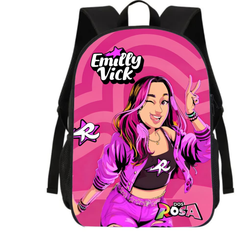 Mochila Estojo Lancheira Infantil Emily Vick Dos Rosa