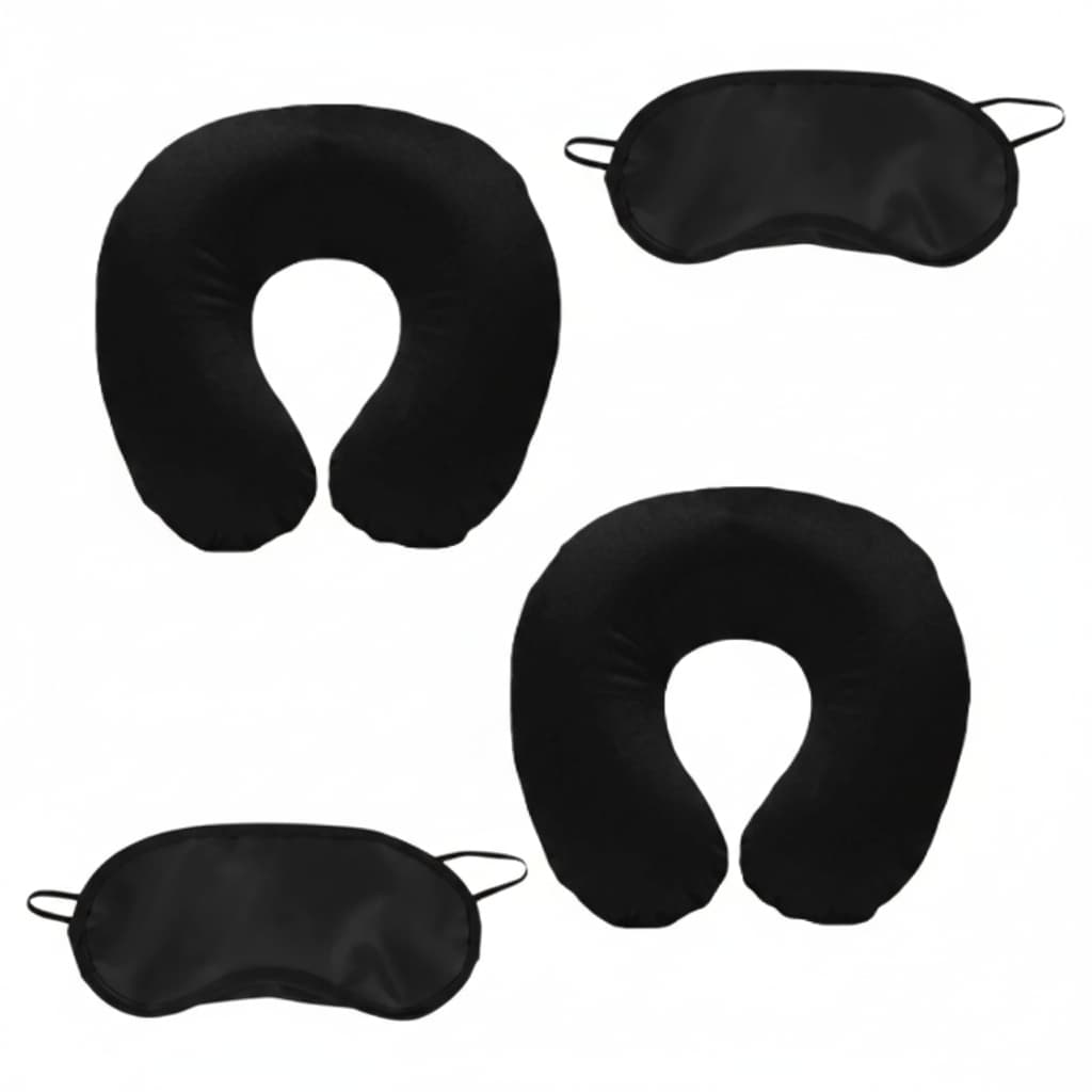 Kit 2  almofada de pescoço +  2mascara para dormir Tampa olho descanso viagens