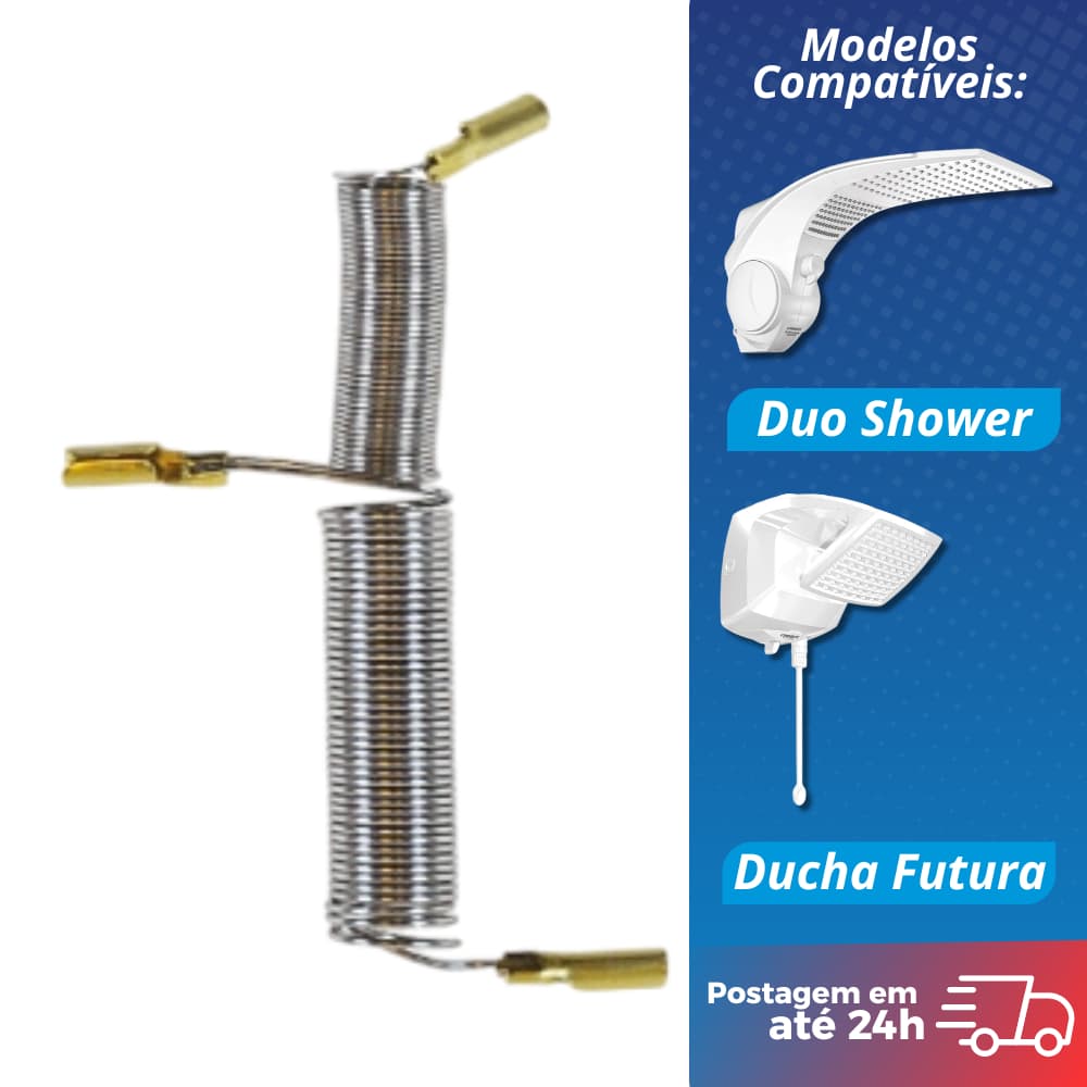 Resistência para Lorenzetti Duo Shower Multitemperaturas e Futura - 127V / 220V