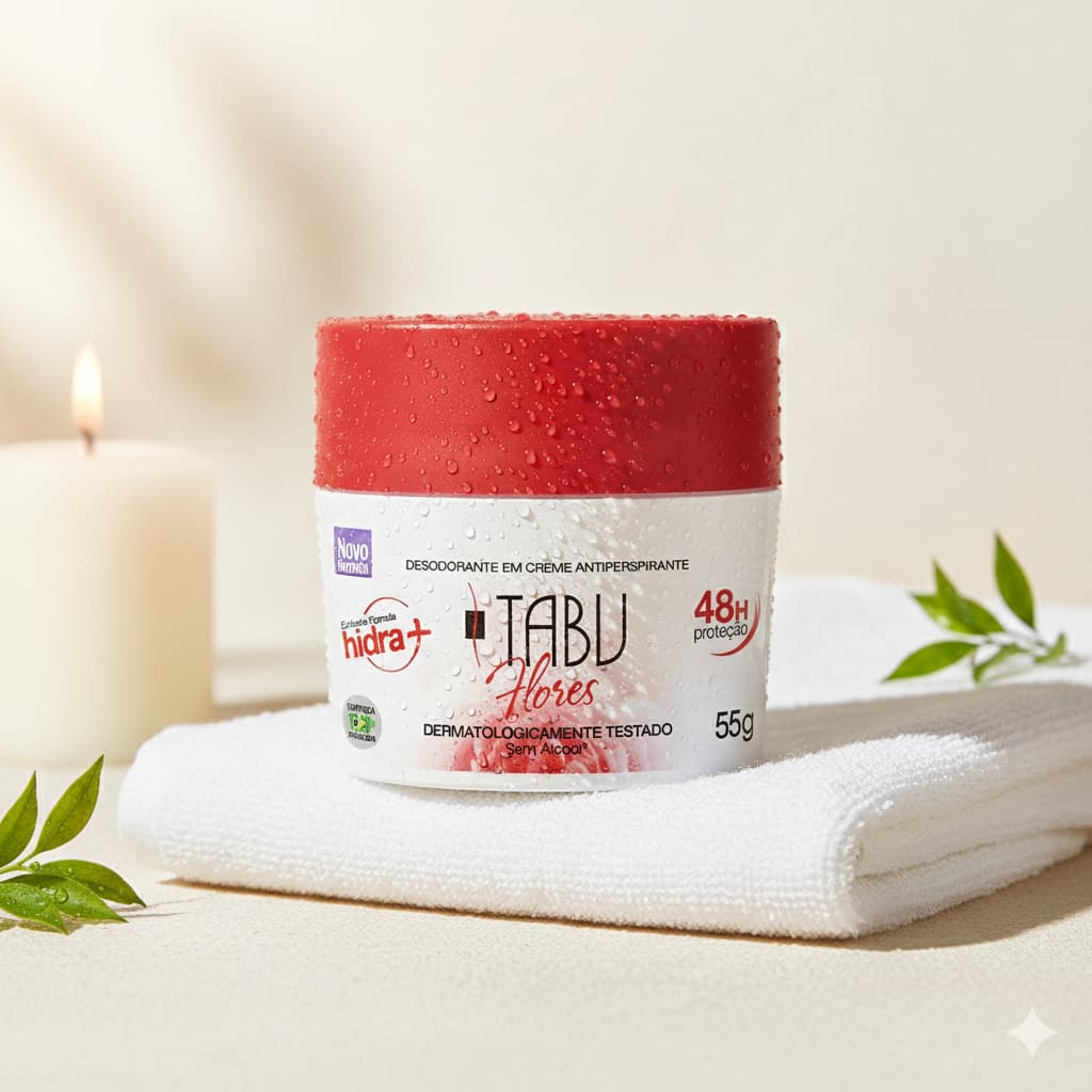 Desodorante Creme Antitranspirante Tabu Flores 55G