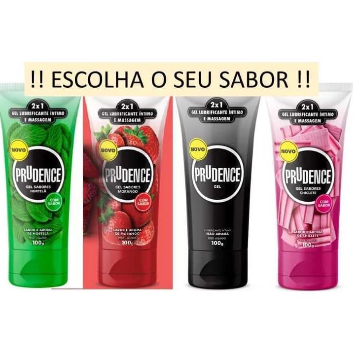 Gel Lubrificante Prudence Sabores E Aromas 100gr ESCOLHA O SABOR