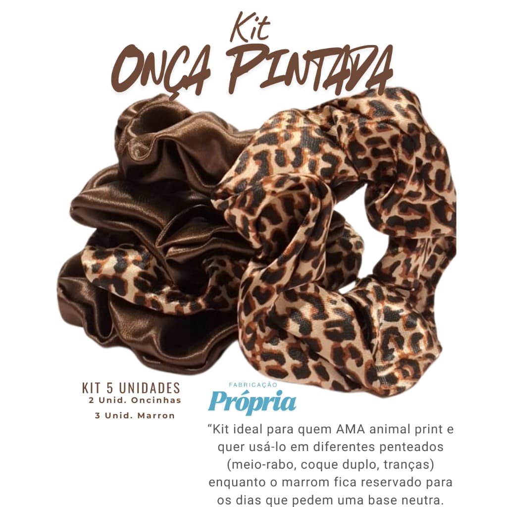 Kit Scrunchie/Xuxinha Cetim Premium Anti Frizz – cores sortidas, toque suave e alta elasticidade; para todos os tipos de