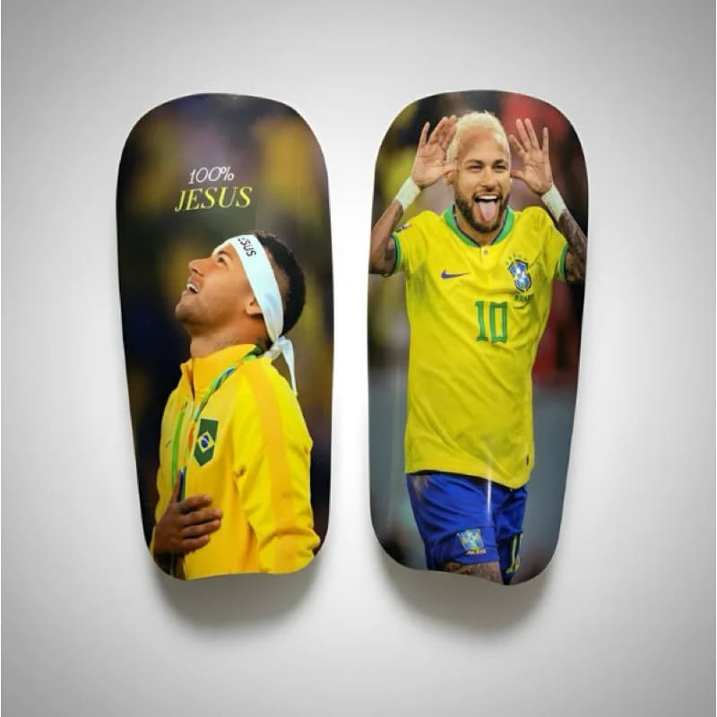 Caneleira Personalizada Futebol Futsal Estilo Neymar Jr | Design Exclusivo