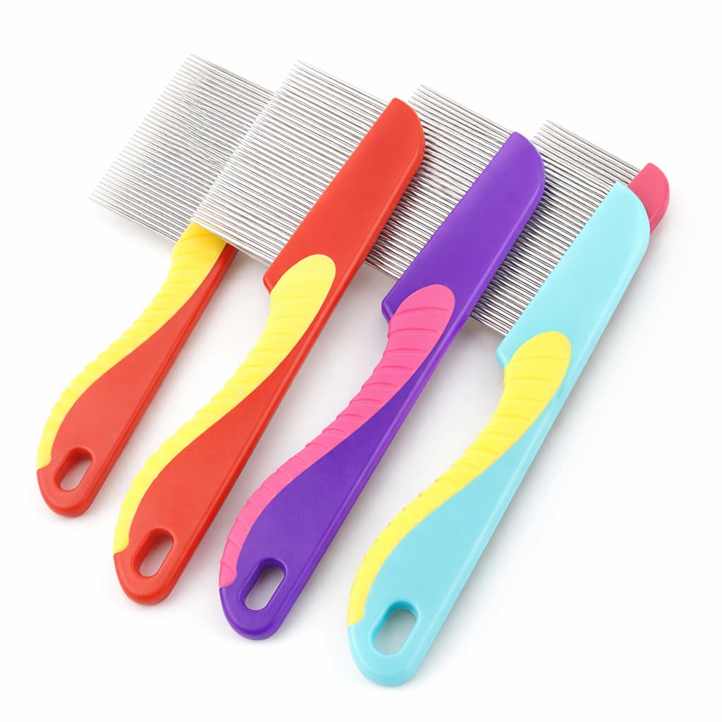 Pente Fino Com Cabo Extrator de Piolhos Lêndeas Pulgas Serve para Adulto Crianças e Pets