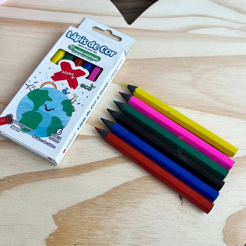 Lapis De Cor  Curto ECO 10 Caixnhas 6 CORES Sort. Gatte Kids