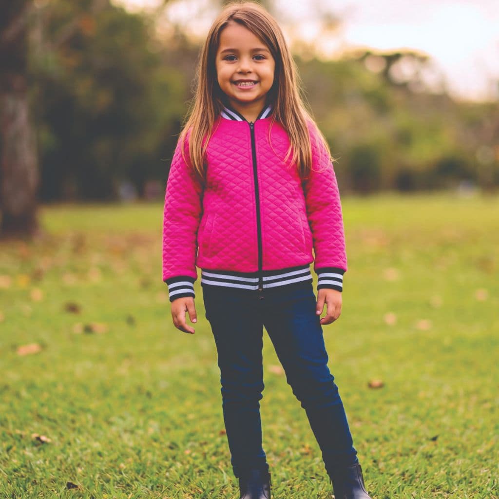 Jaqueta feminina bomber Infantil e Juvenil Menina 2 a 12 Anos