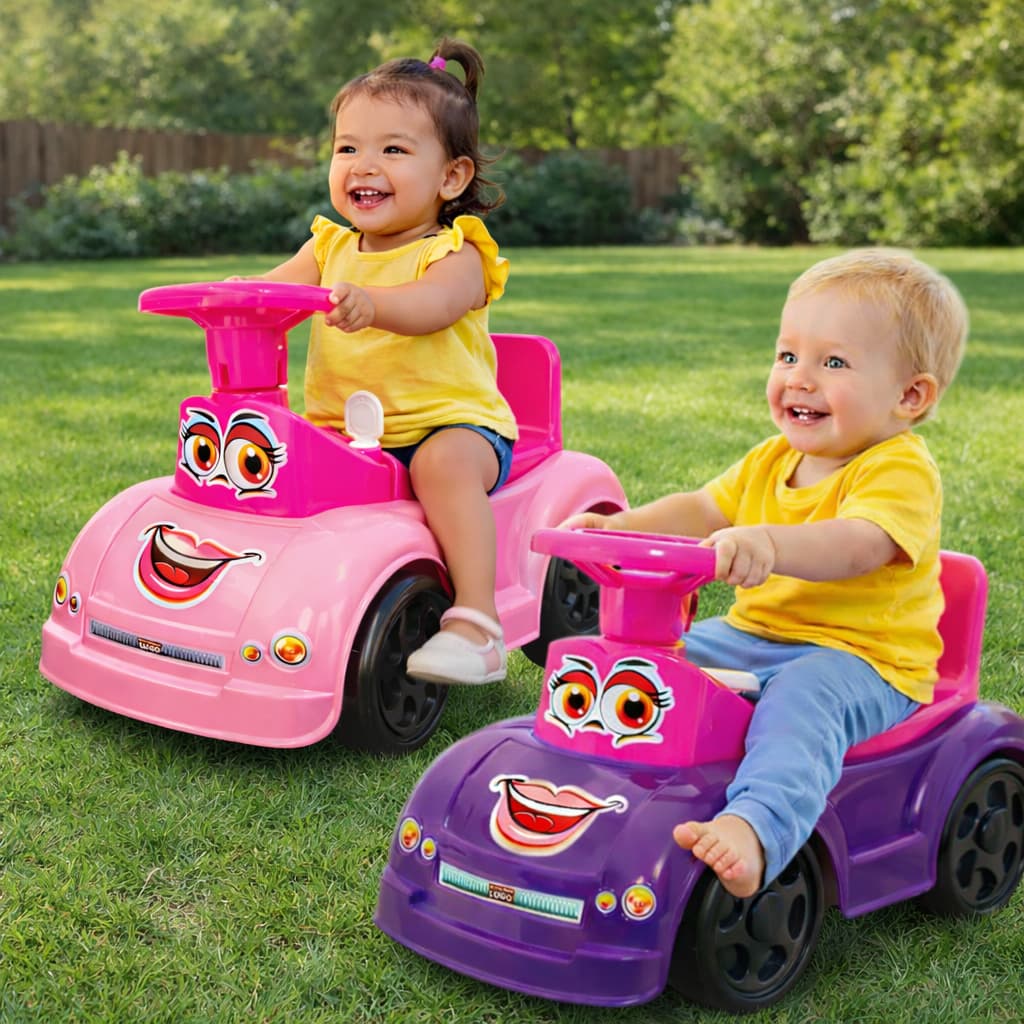 Totoka Andador Infantil com 4 Blocos de Encaixe Buzina Porta-Malas Menina para +18 Meses