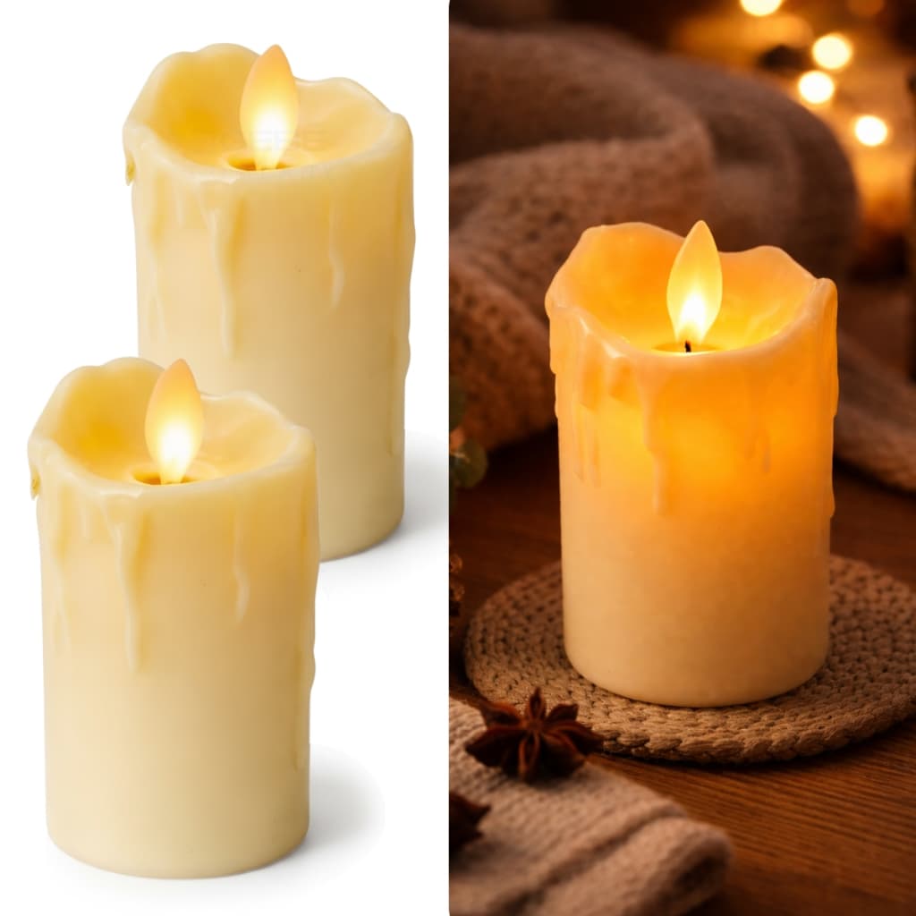 Kit C/ 6 ou 12 Velas LED Eletrônica Decorativa Chama Viva Realista Festa Casamento