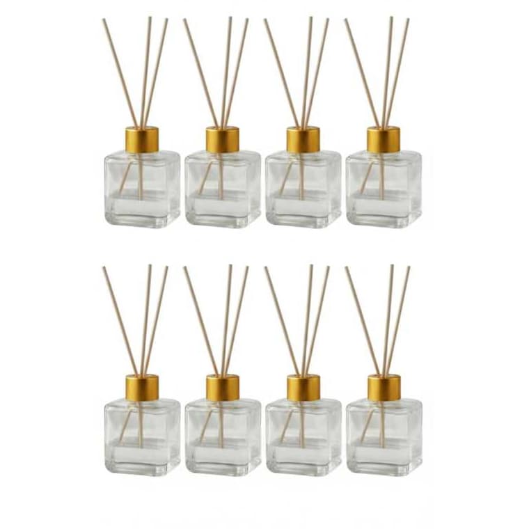 KIT - 10 UNIDADES FRASCO PET CUBE 200ML COM TAMPA DIFUSOR E VARETAS DE QUALIDADE PARA AROMATIZADOR DE AMBIENTE