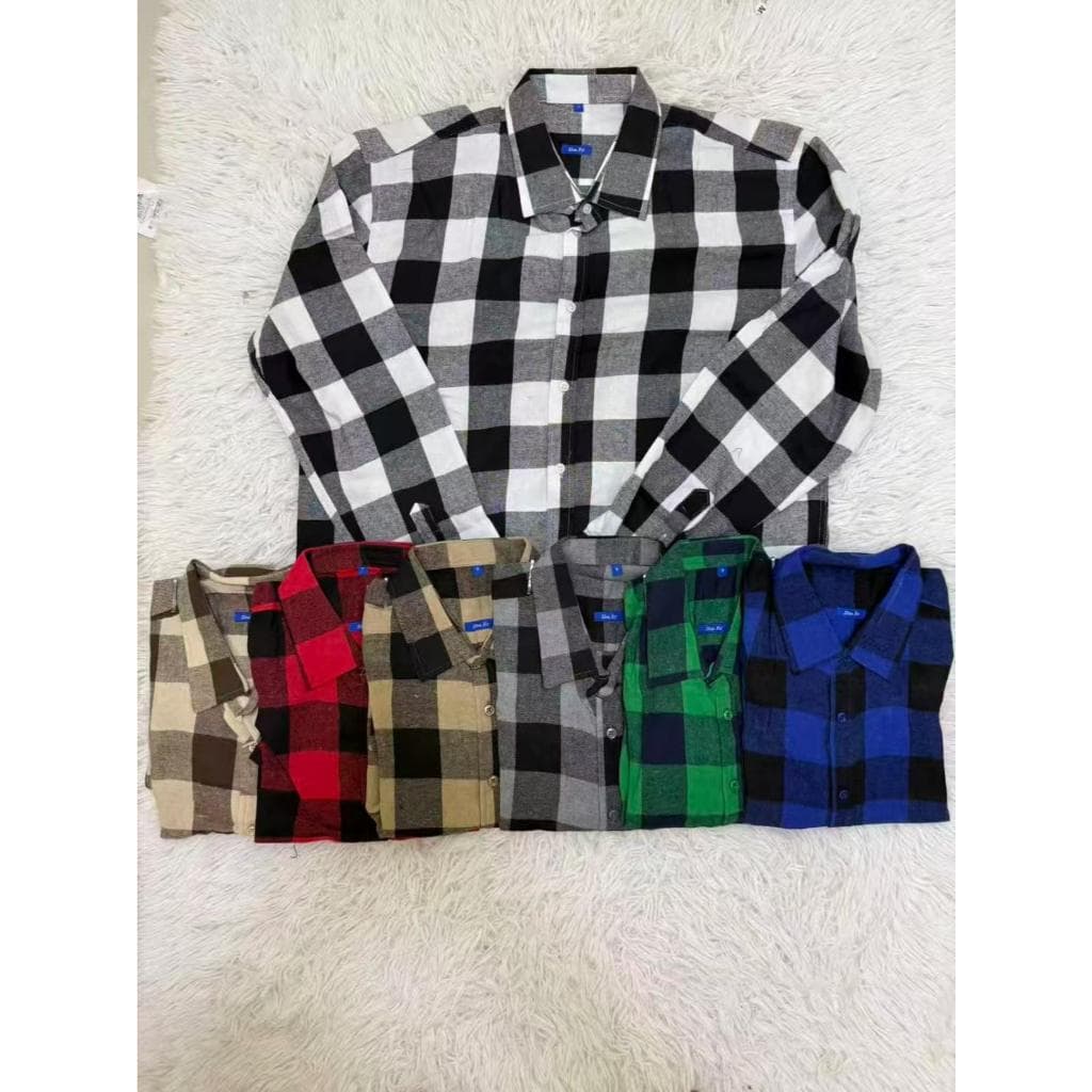 Camisa Xadrez FLANELADA Masculina Manga Longa Slim SEM BOLSO