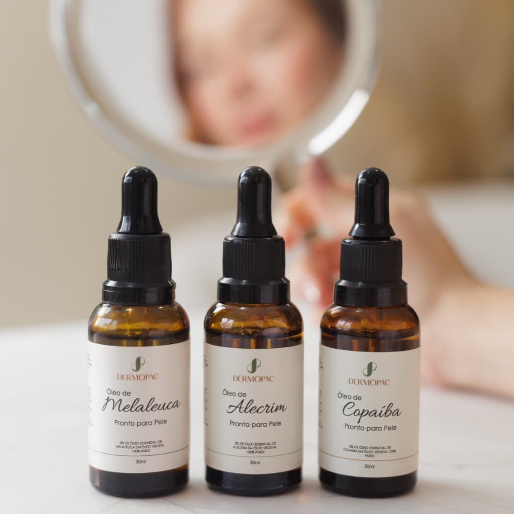 Óleo Pronto Para Pele 100% Natural Dermopac Pronto Para Uso Melaleuca, Lavanda, Copaíba, Alecrim 30ml