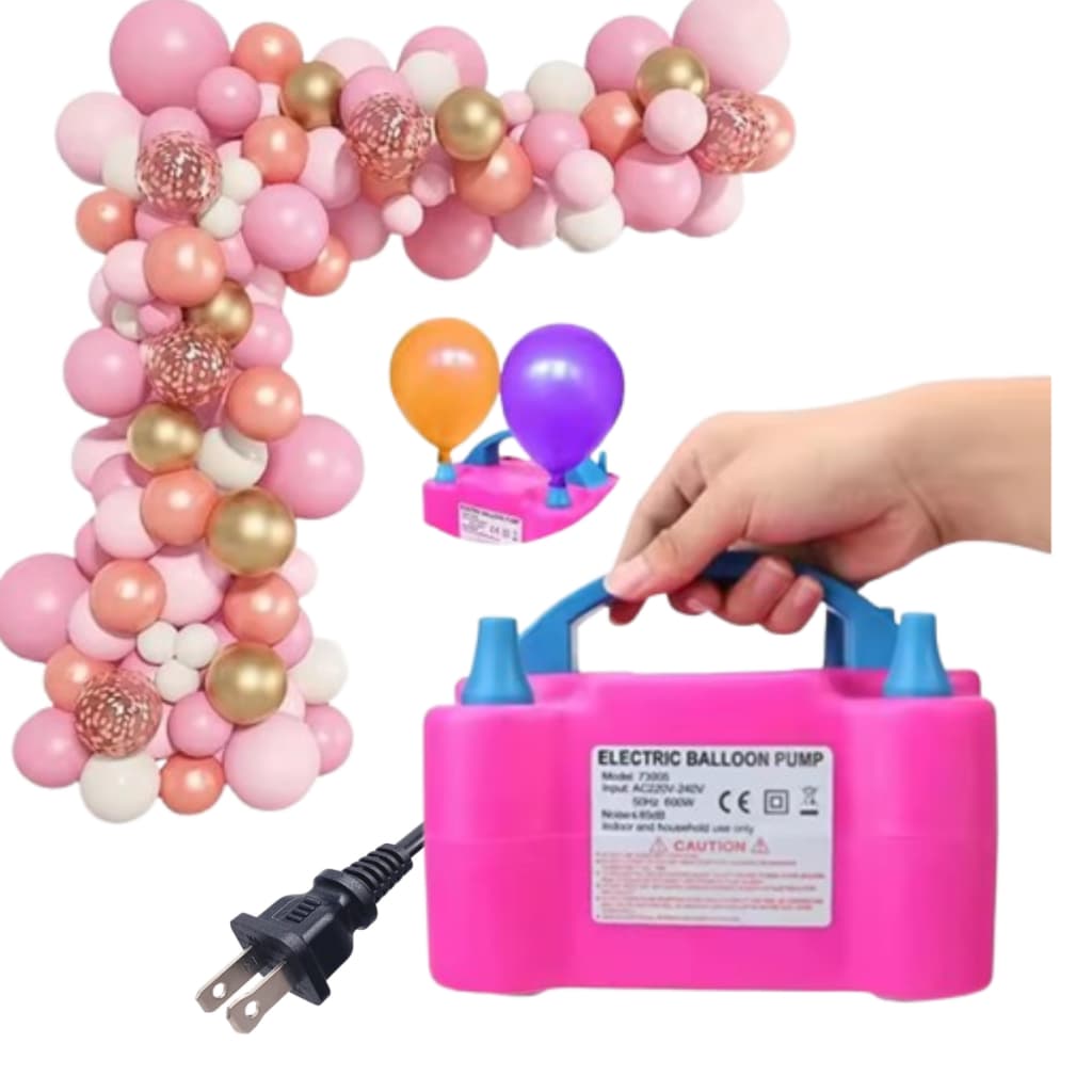 Inflador Bomba Elétrica Bexigas Balões 2 Bicos Festa