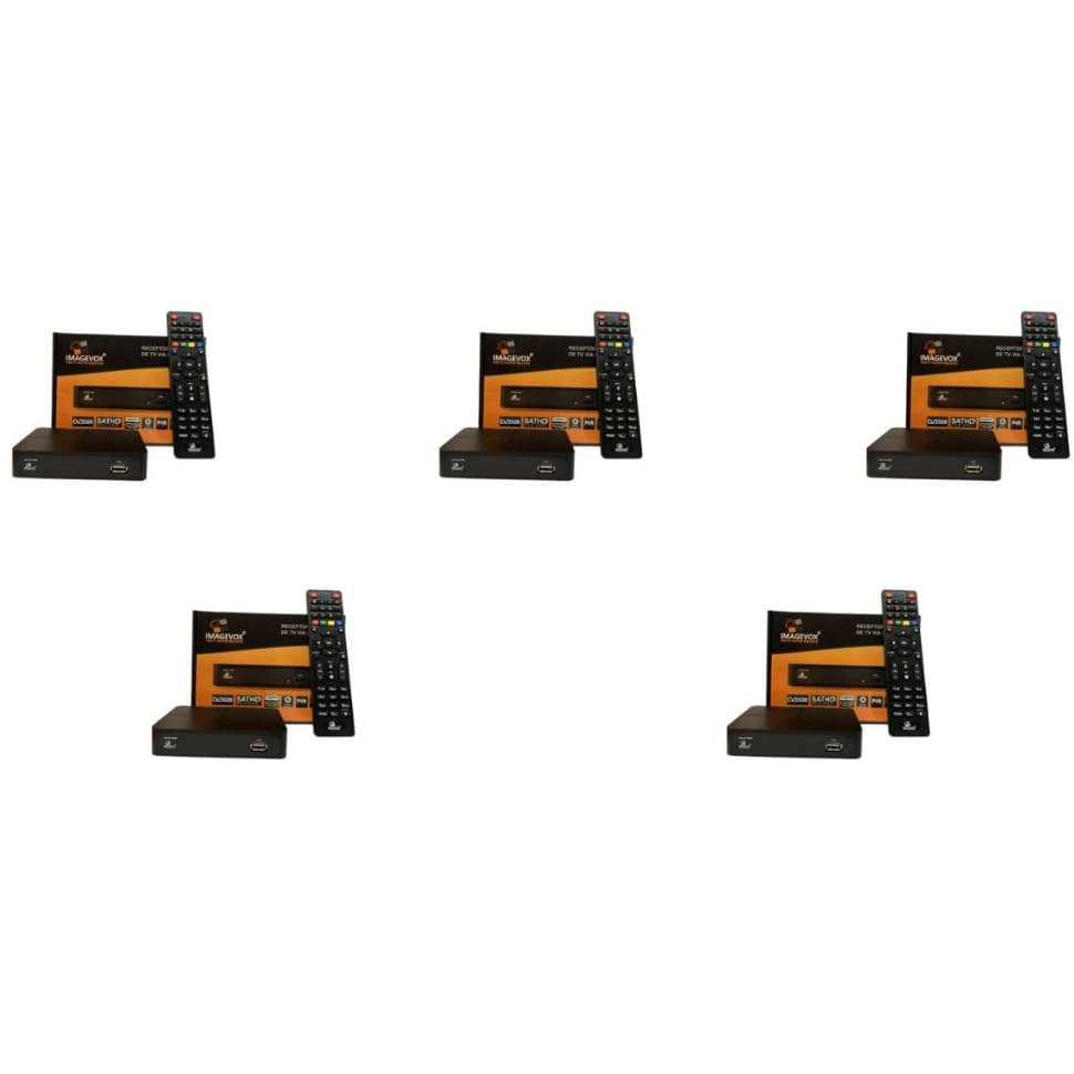 Kit 5 Receptores Digital KU Full HD SAT120NB Imagevox Satelite D2