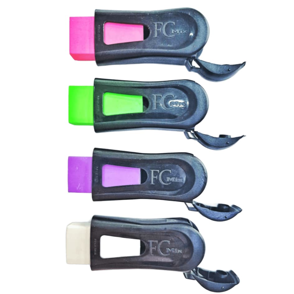 BORRACHA 2 EM 1 COM APONTADOR ORIGINAL FABER CASTELL 4 OPÇÕES DE CORES (ESCOLHER NA COMPRA)