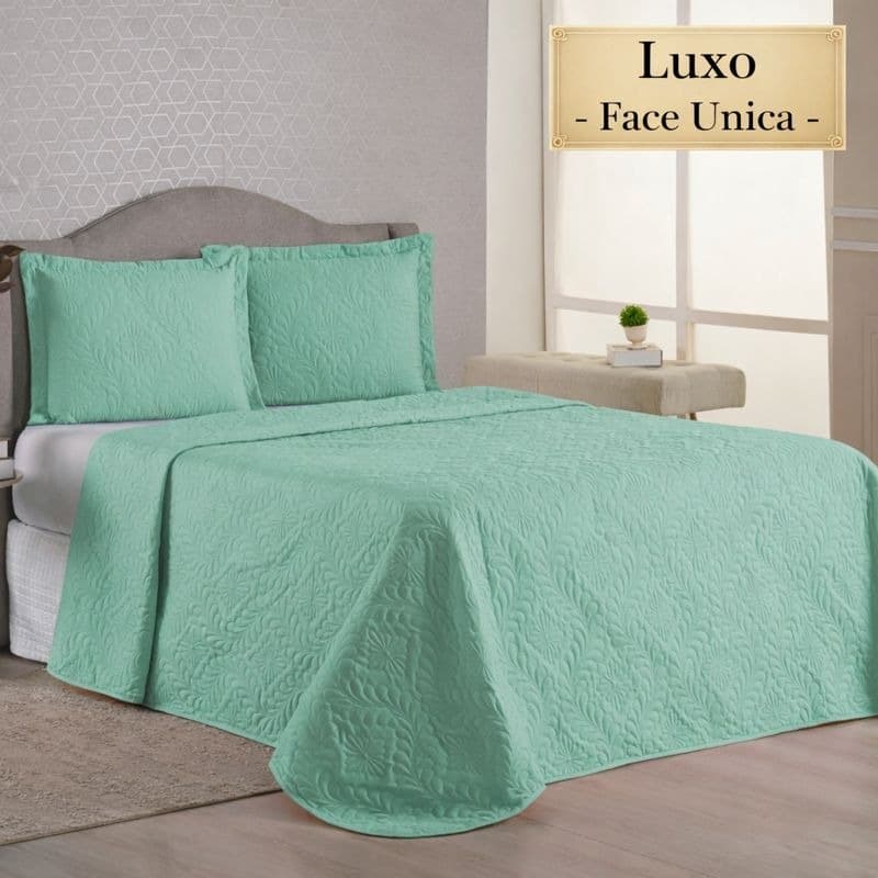 KIT Colçha Cobre Leito Luxo Matelado Queen/Casal/Solteiro-Face Unica - ts