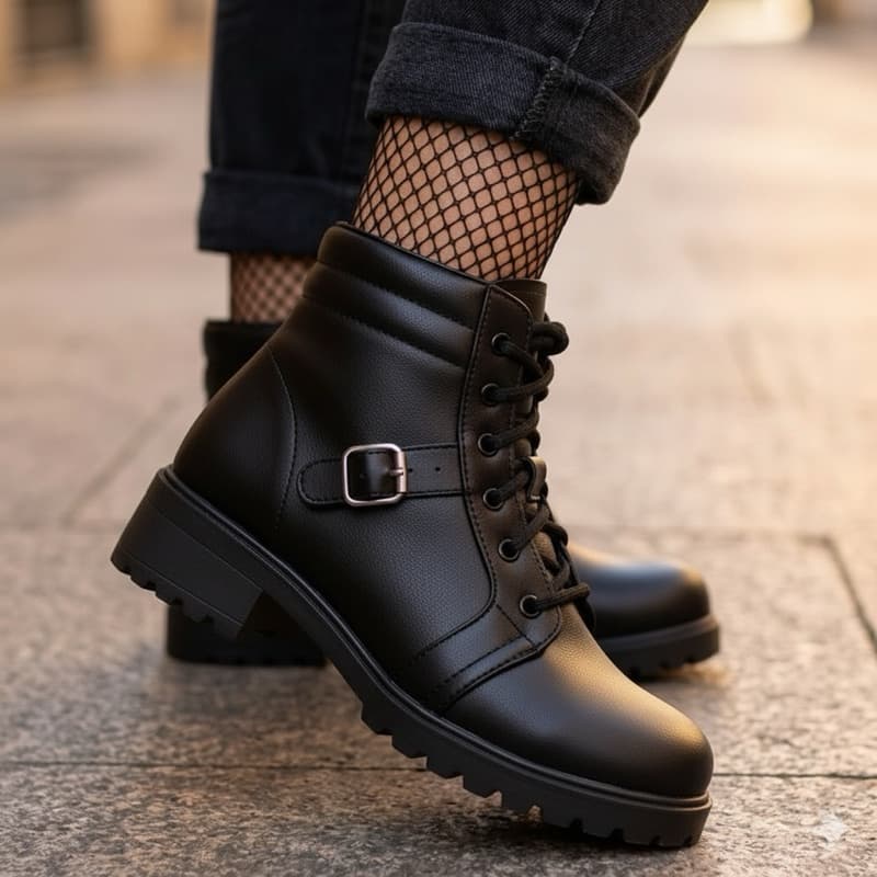 Bota Feminina Coturno Virginia inverno 2026 Cano Curto Tratorado Confortável – Tendência Outono/Inverno  2026