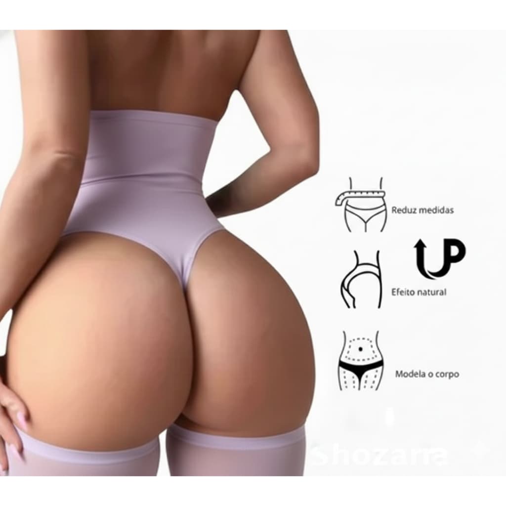 Short Cinta Modeladora Com Furo Levanta Empina Bumbum Shorts Modelador Alta Compressão Auxilio De Zero Barriga