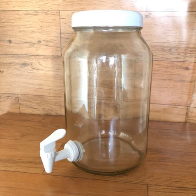 Suqueira De Vidro Capacidade De 3 Litros Tampa De Plastico - Torneira De Plastico