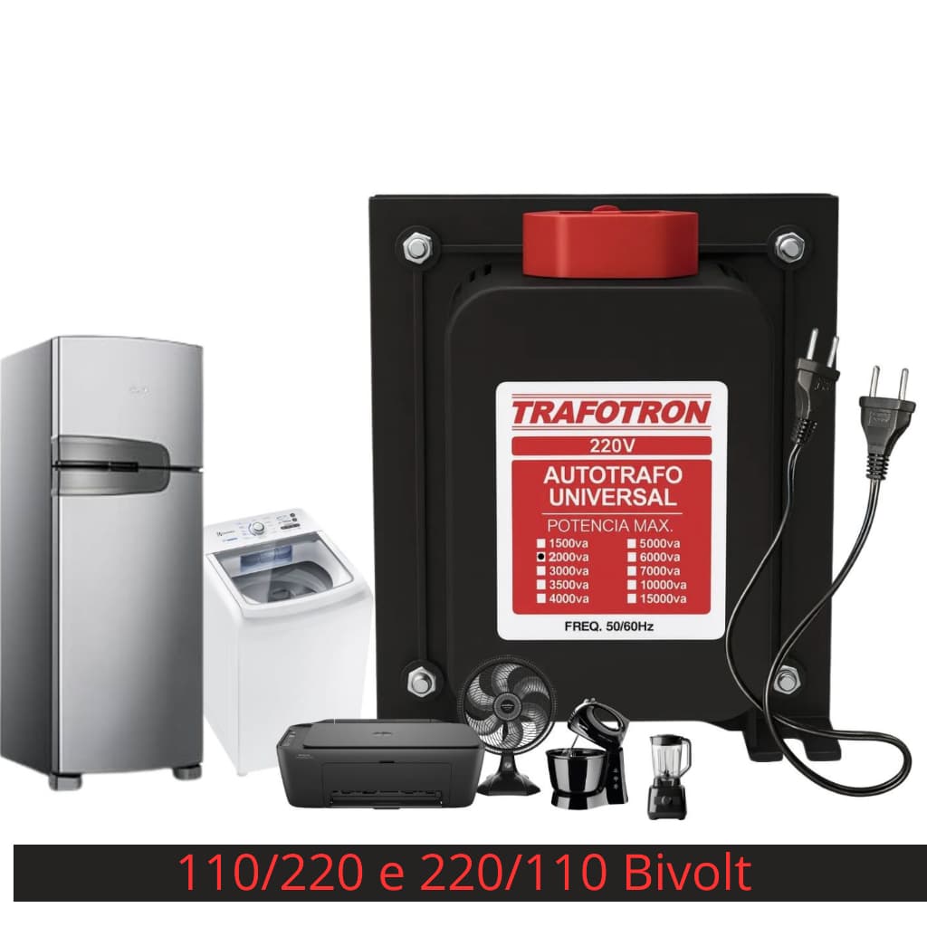 Transformador de Energia 3000va 110/220 e 220/110  geladeira, Forno, ventilador, cafeteira, micro-ondas