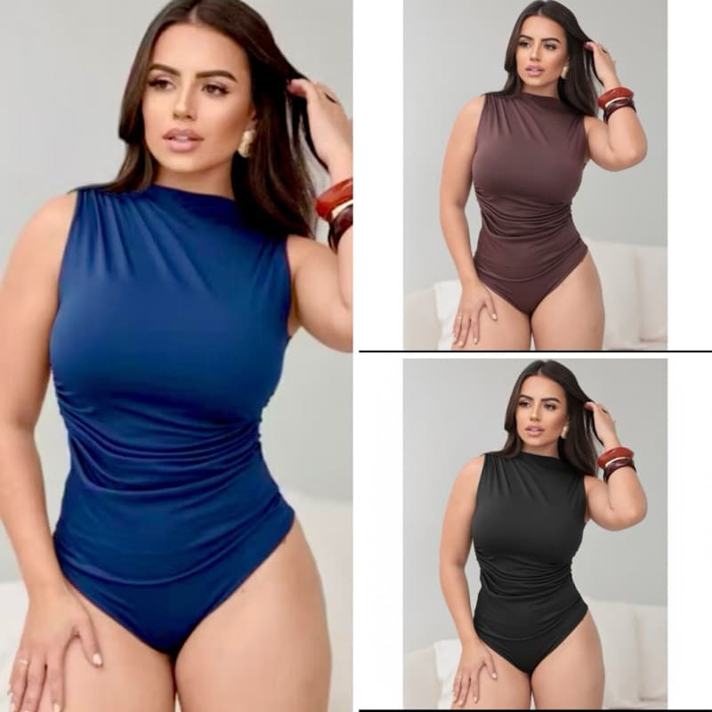 Body Feminino Básico Suplex Regata Lisa Blusinha Básica Moda Gringa Blogueira