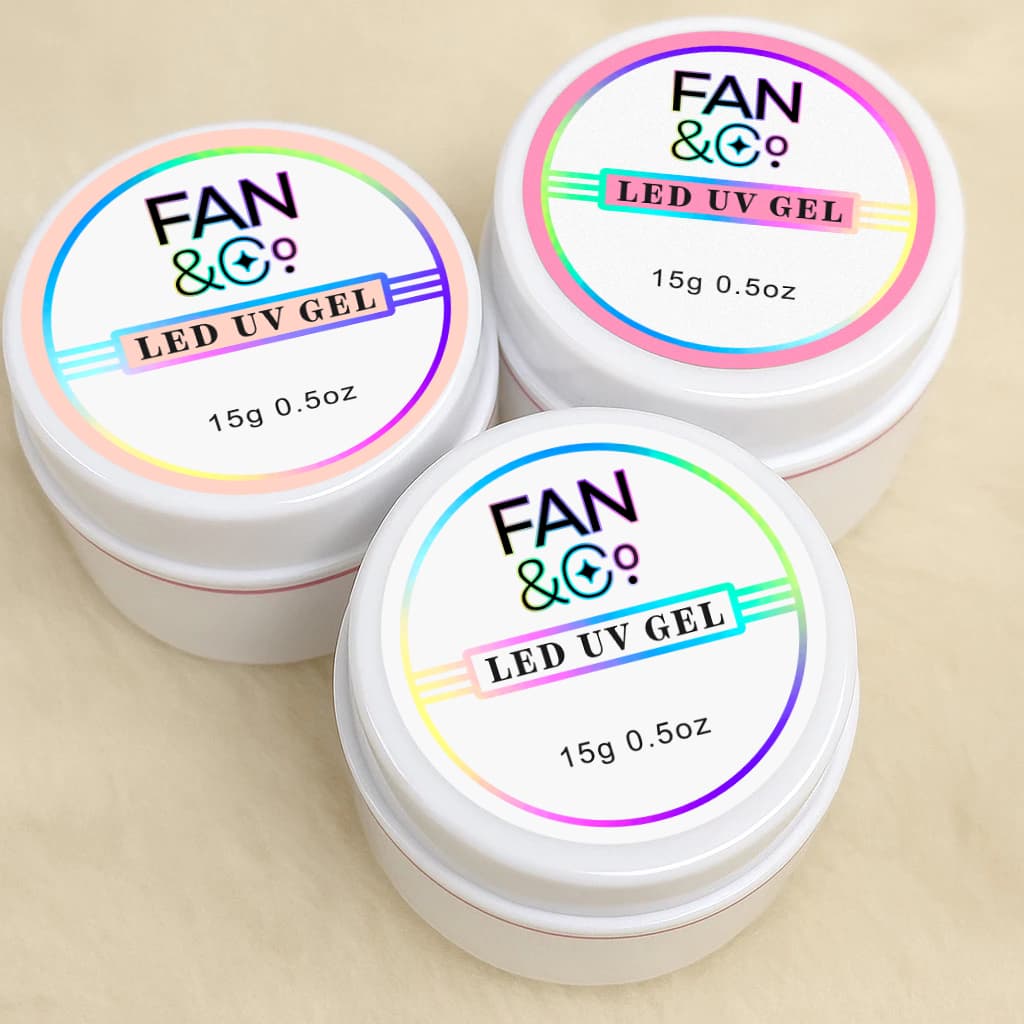 Kit 3 Gel 15g Fan Nails Para Unhas Gel fibra XED XD Profissional Alongamento De Unha