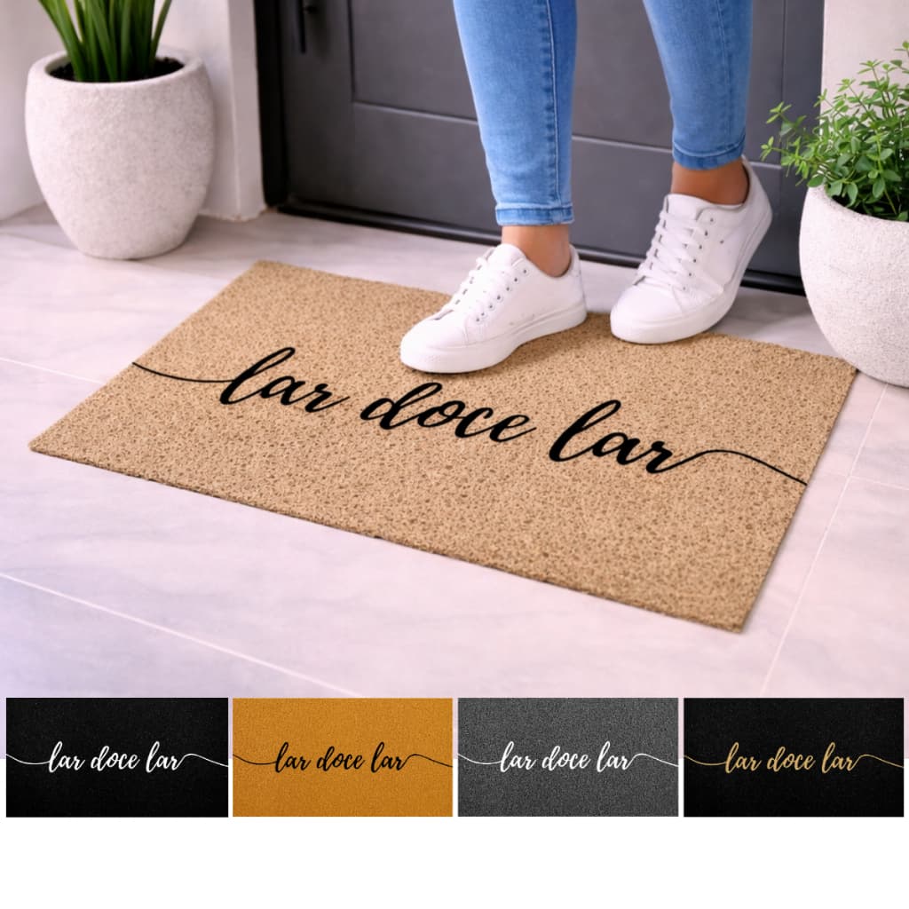 Tapete Capacho Antiderrapante Vinil 30x70cm/ 40x60cm/ 40x75cm Porta Entrada Alta Qualidade Premium