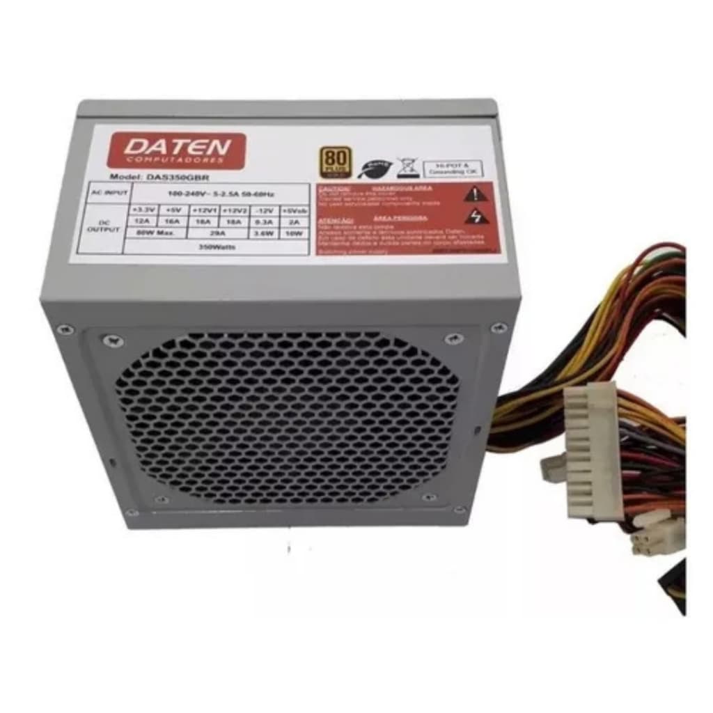 Fonte Atx Daten 80 Plus Das350gbr 350w Real