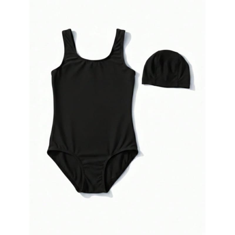 kit maiô infantil+ touca premium poliamida