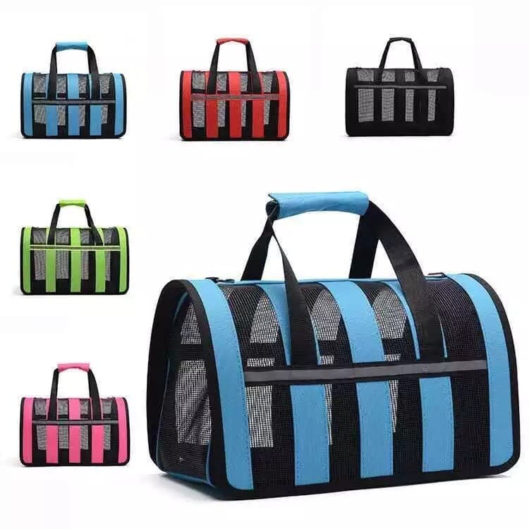 Bolsa Transporte Cachorro Cao Gato Pet Faixa Refletiva Carro Aviao Onibus Viagem Passeio Proteçao-1858