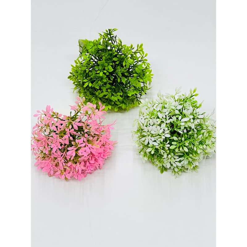 kit 3 mini planta artificial meia lua