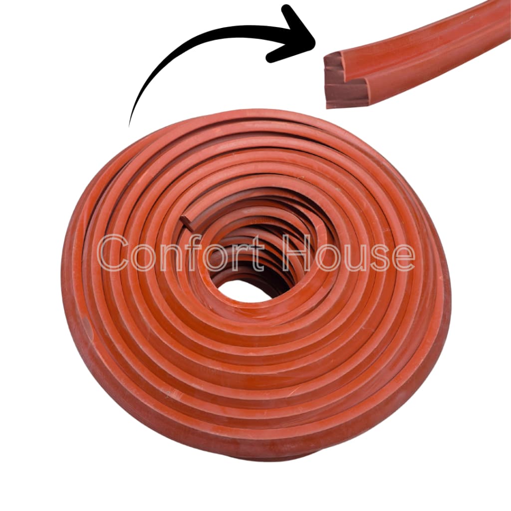 1 Metro de Borracha Modelo L Vermelha para Mesa de Bilhar / Alta Qualidade e Desempenho