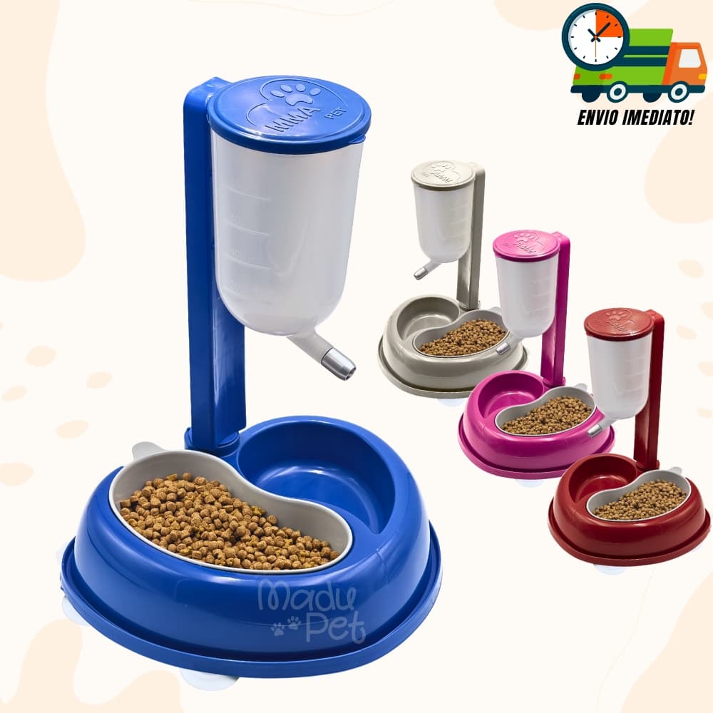 Bebedouro Automático Comedouro Para Cães e Gatos Duplo Anti Formiga C/ Bilha Promoção Envio Imediato