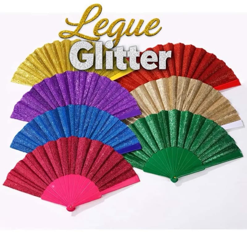Leque Glitter - colorido, leve e cheio de estilo