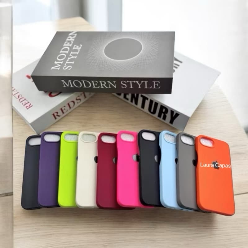 Capinha Capa Para IPhone 16E Iphone16E Com Logo Case Protetora de Silicone Aveludada