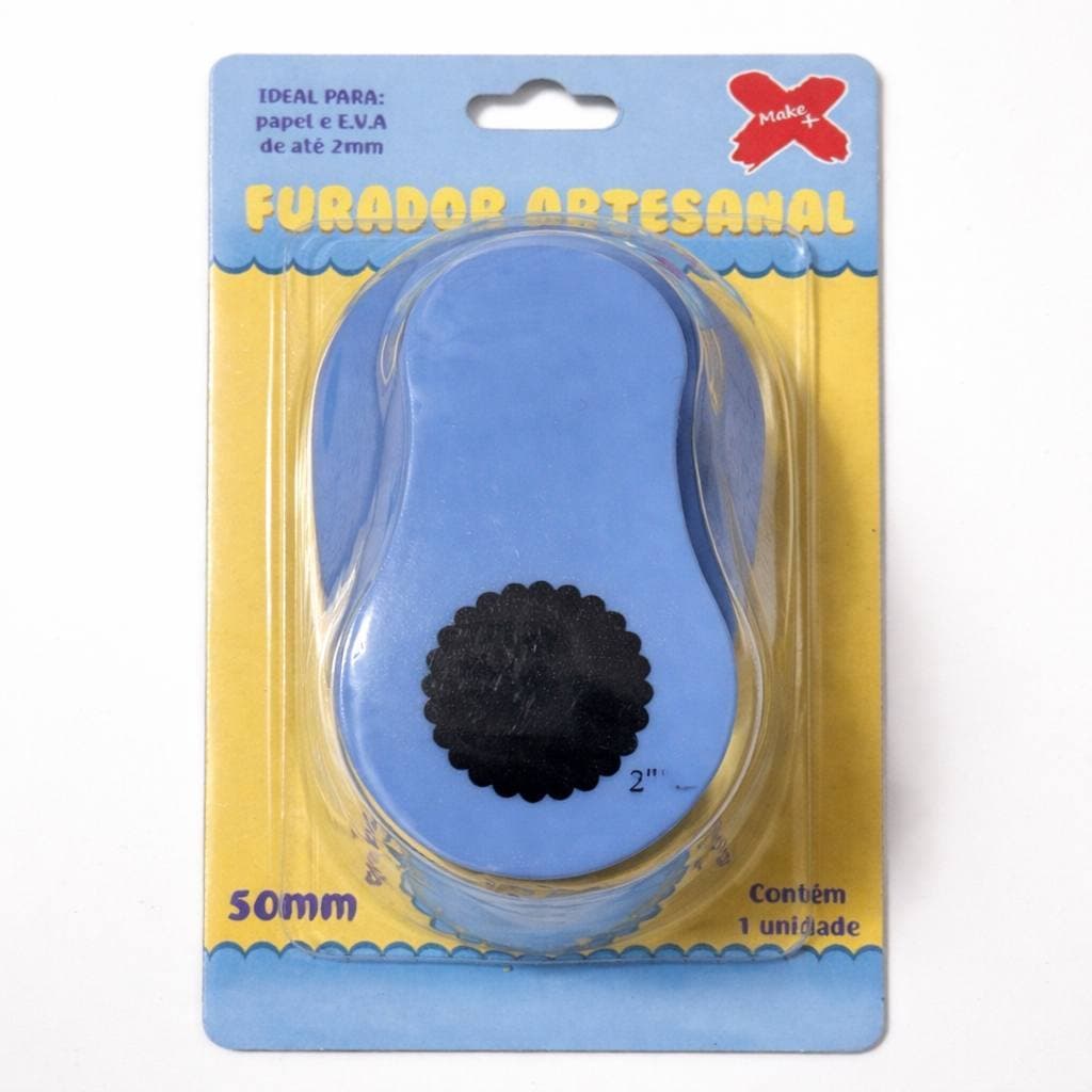 Furador Cortador Círculo Ondulado Escalope Escalopado Redondo Para Tag Tags 50mm 5cm 5x5