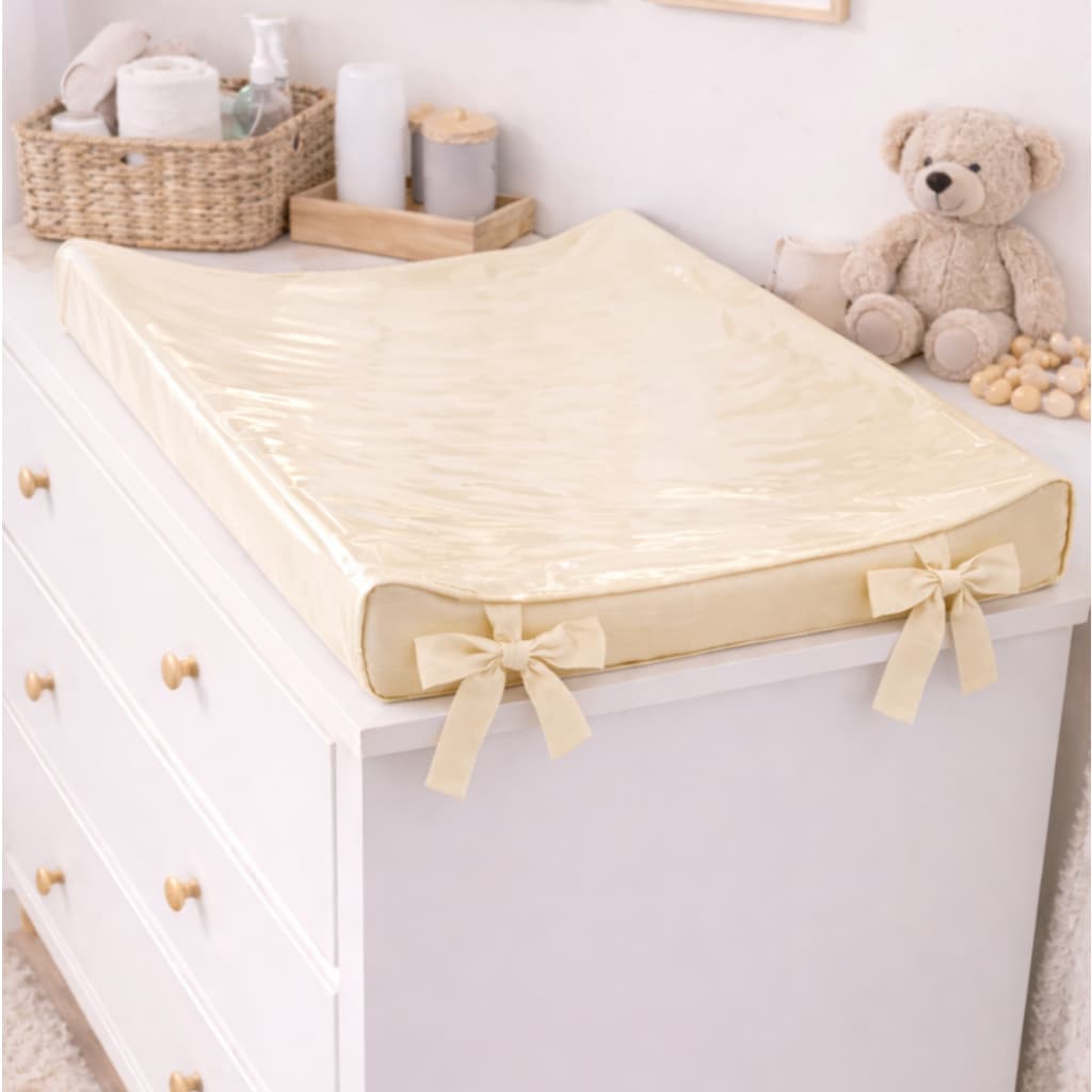 Trocador Americano Anatômico Cômoda Bebê 55x40 Impermeável Plastificado Menina Menino Cores lisa Azul Rosa Cinza Palha