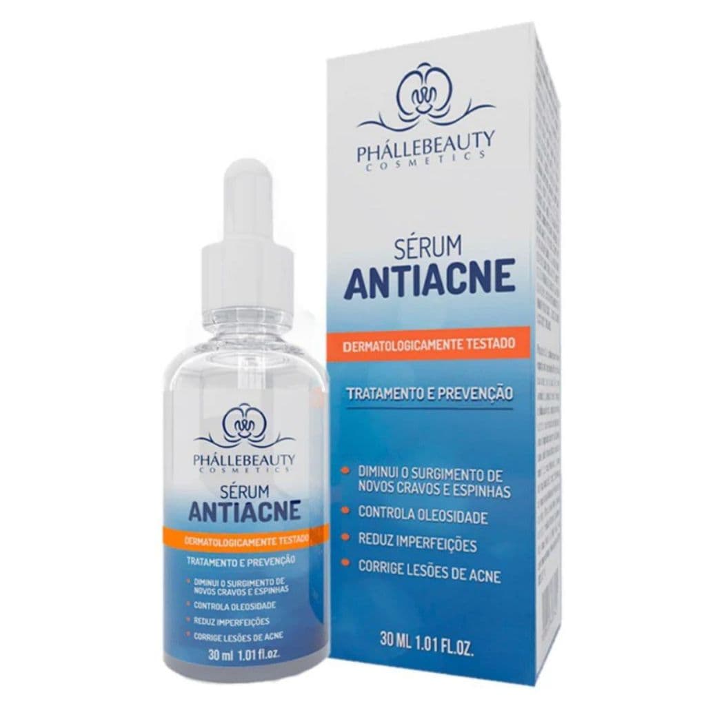 Antiacne Facial Phállebeauty Sérum Tratamento Prevenção Controle Oleosidade Cosmético