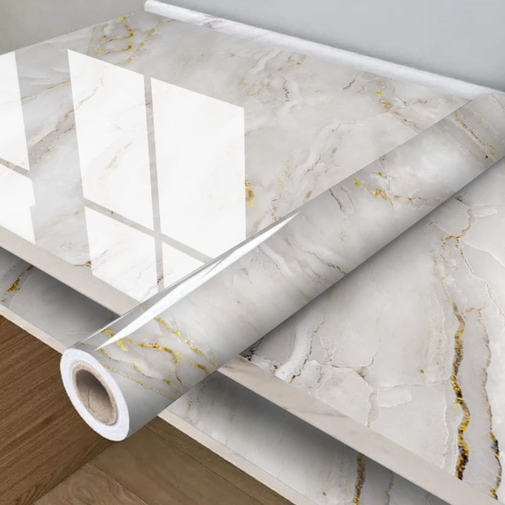 Papel Parede Mármore Dourado Para Cozinha Impermeável Resistente a Altas Temperatura Papel Parede Mármore
