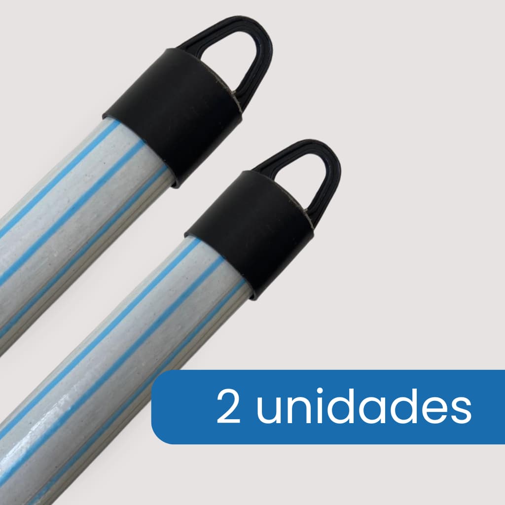Kit 2 Cabos de 1,20m Plastificados - Leves Firmes e Resistentes Ideal para Vassouras e Rodos
